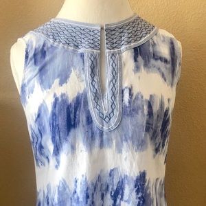 Saint Tropez West Linen Blend Sleeveless  Top